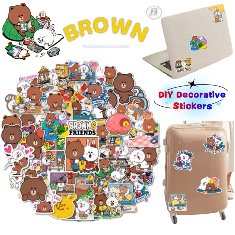 Luggage Cover Protector - ملصقات ديكورية بتصميم أنمي من LINE